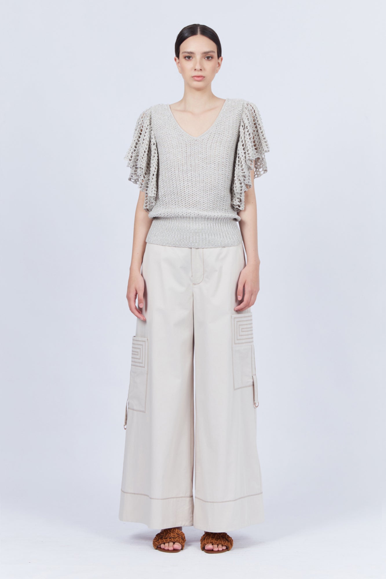 Belen Cotton Palazzo Pants | Pristine