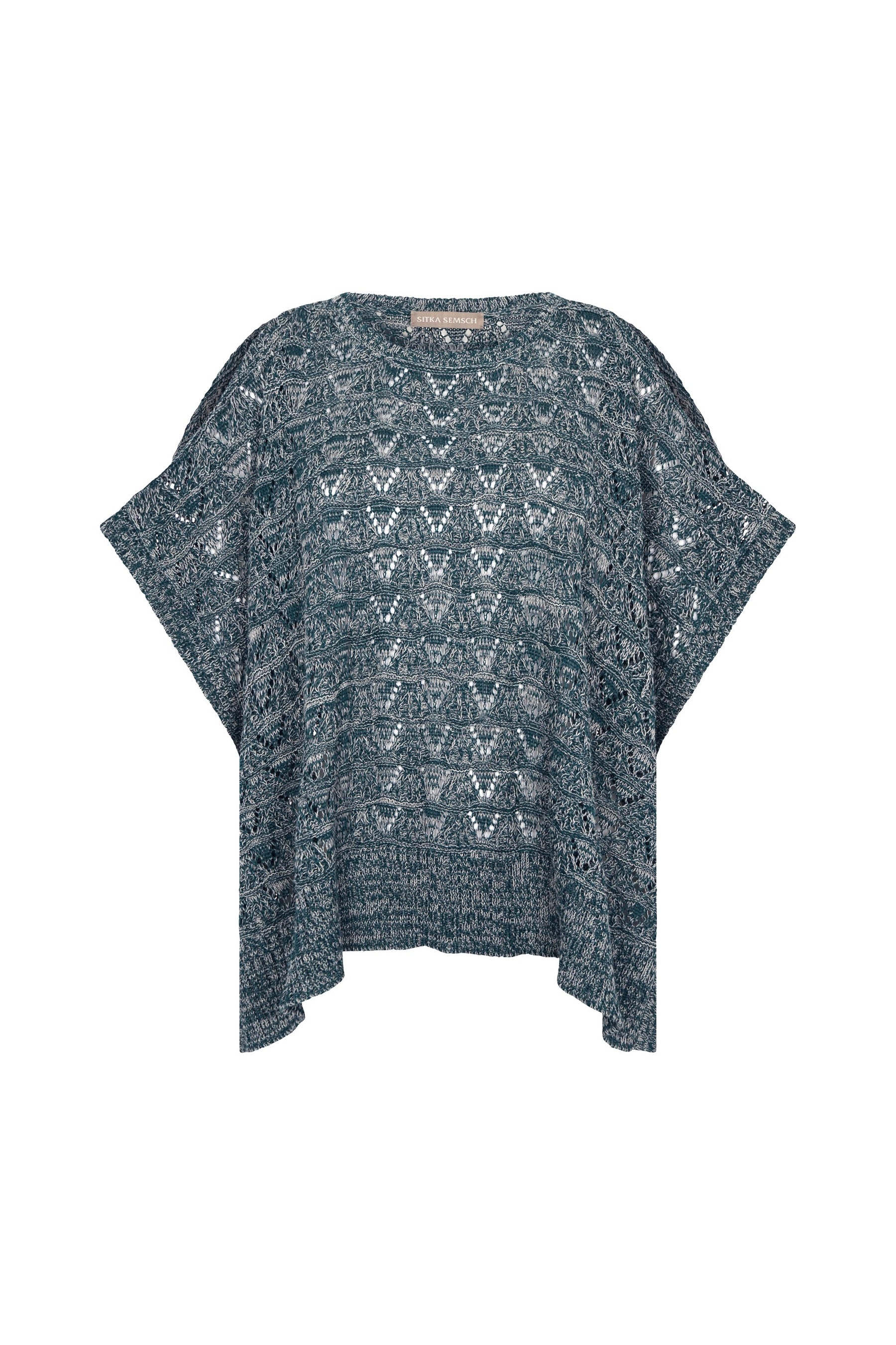 Baylee Poncho | Jade Green Melange