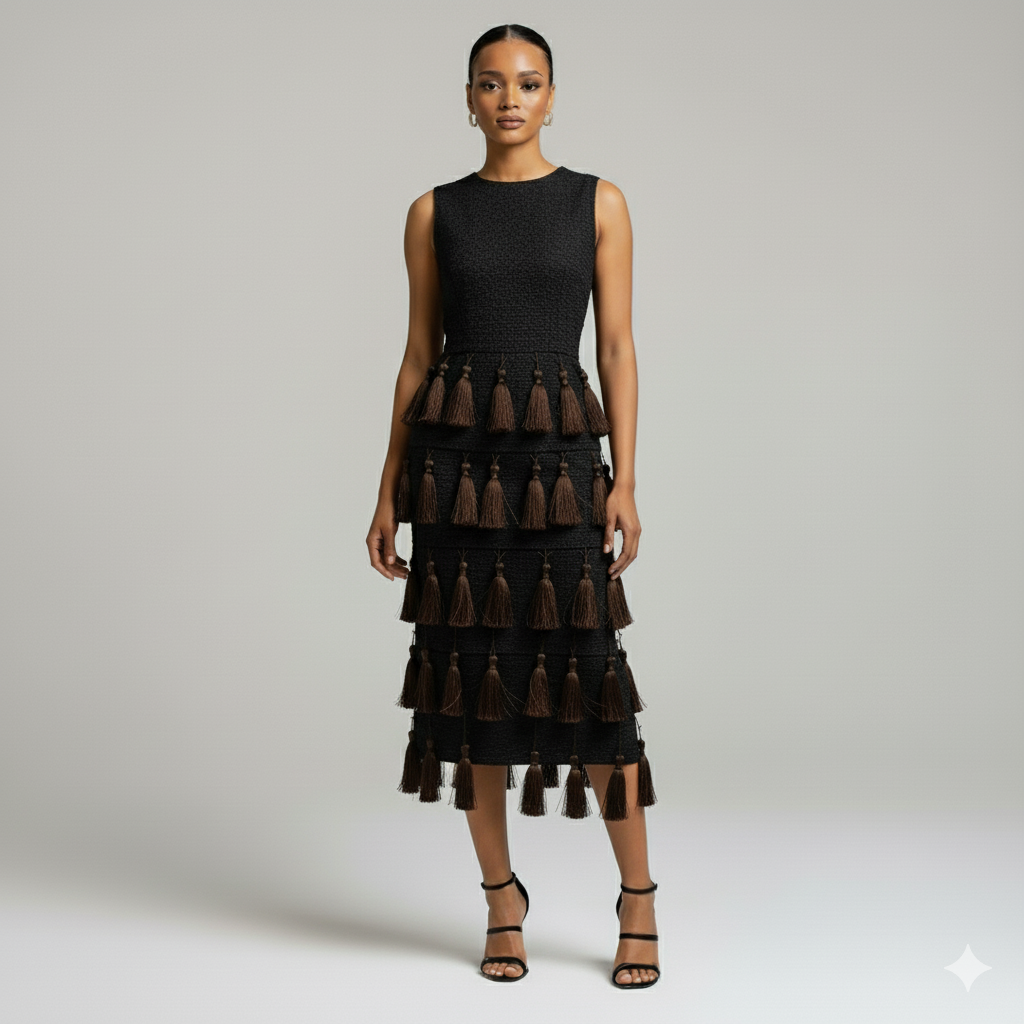 Rakia Luxe Tassel Dress