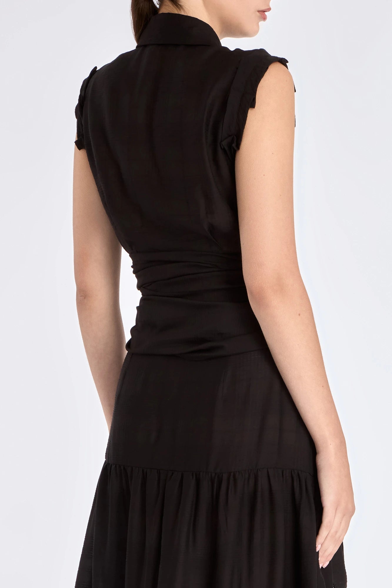 Harlow Wrap Blouse | Black