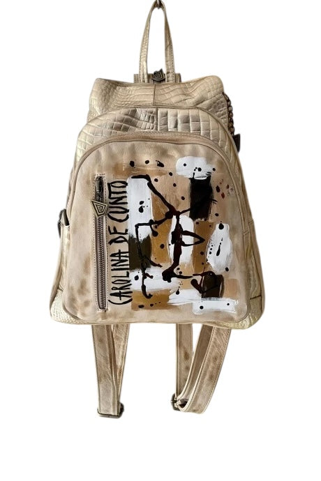Lucy 100% Original Handpainted Leather Backpack