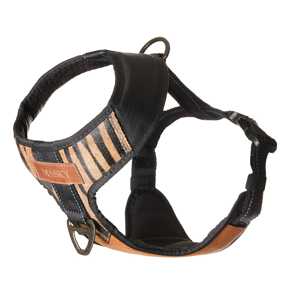 Animal Print Leather Harness for Stylish Dogs