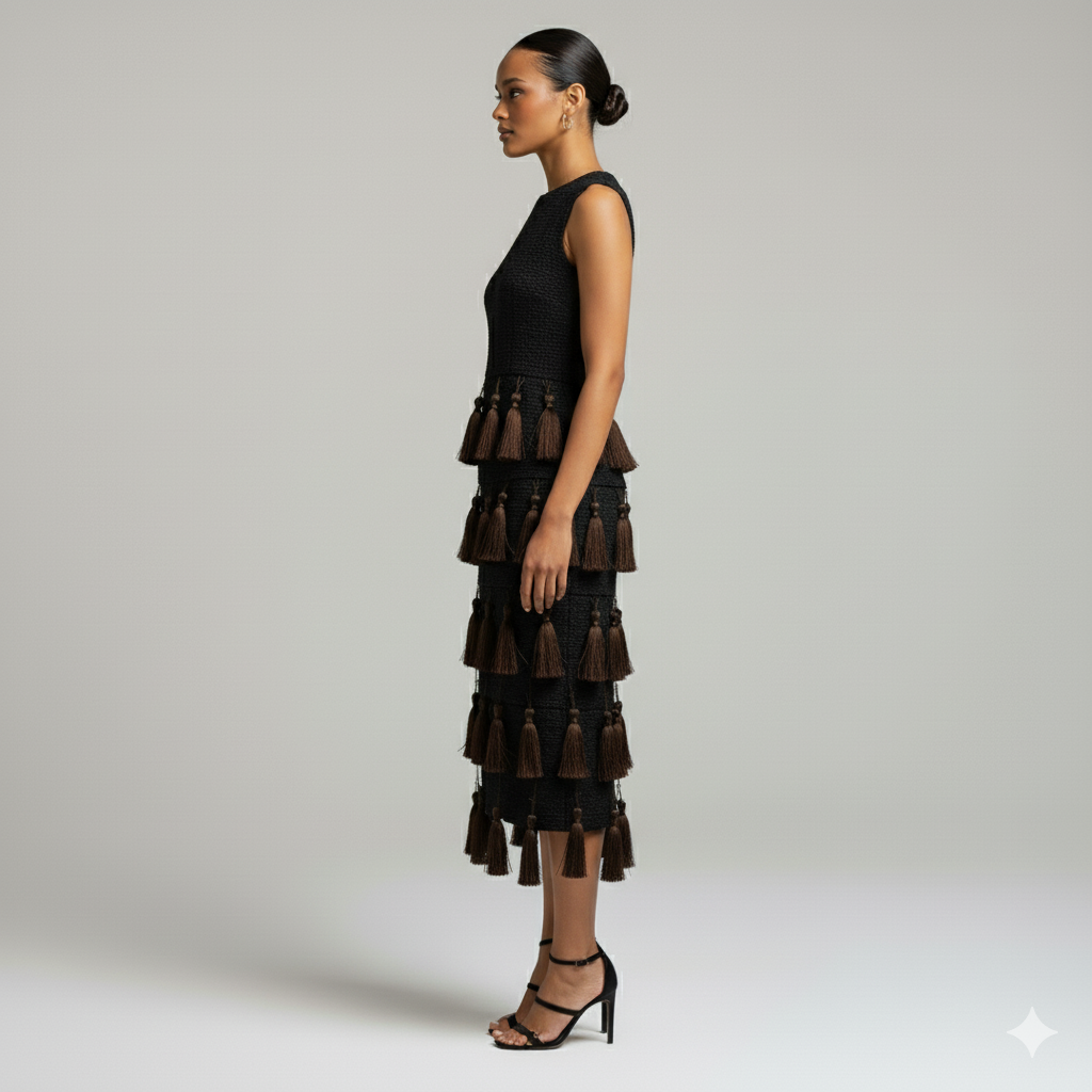 Rakia Luxe Tassel Dress