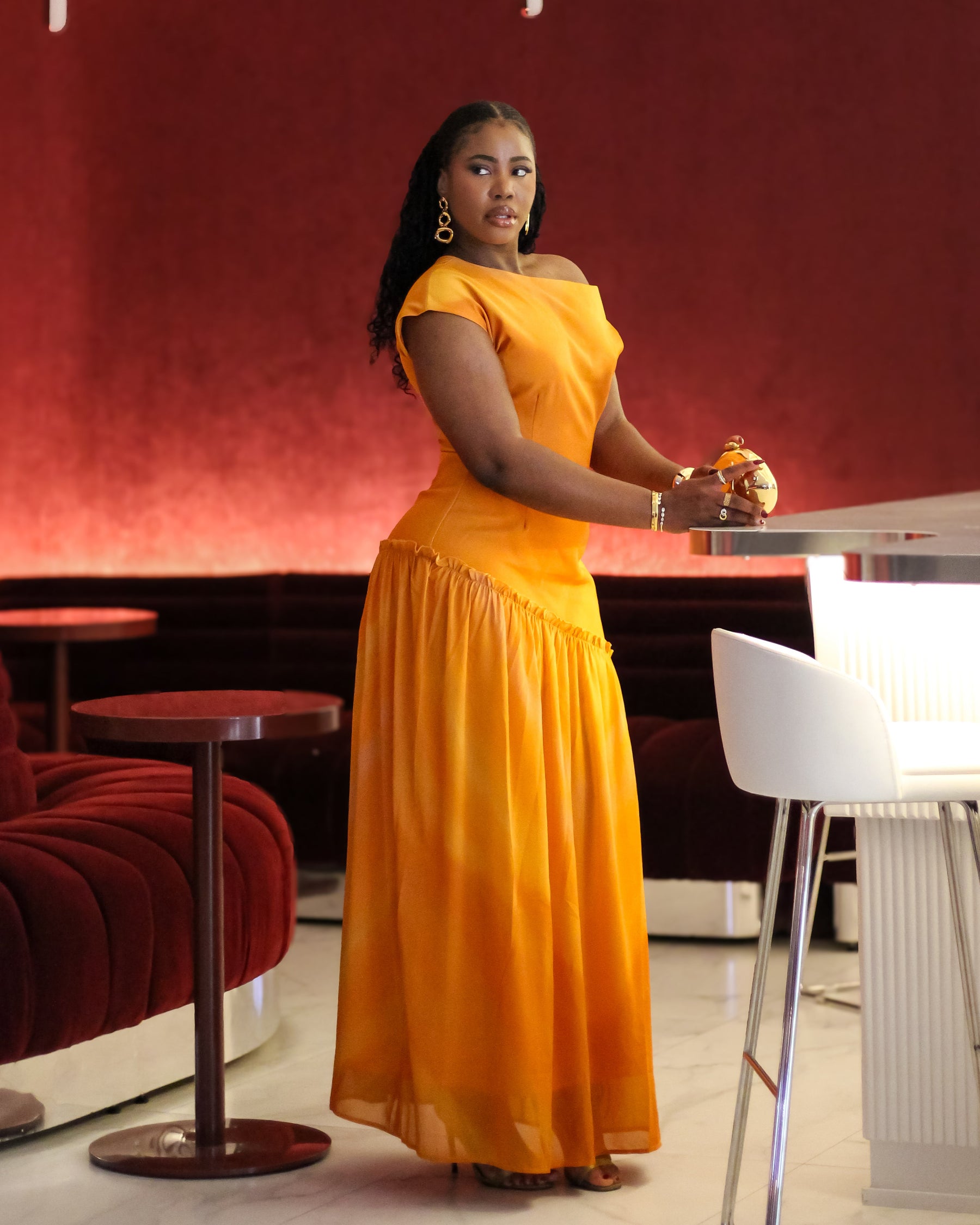 Asymmetric Maxi Dress