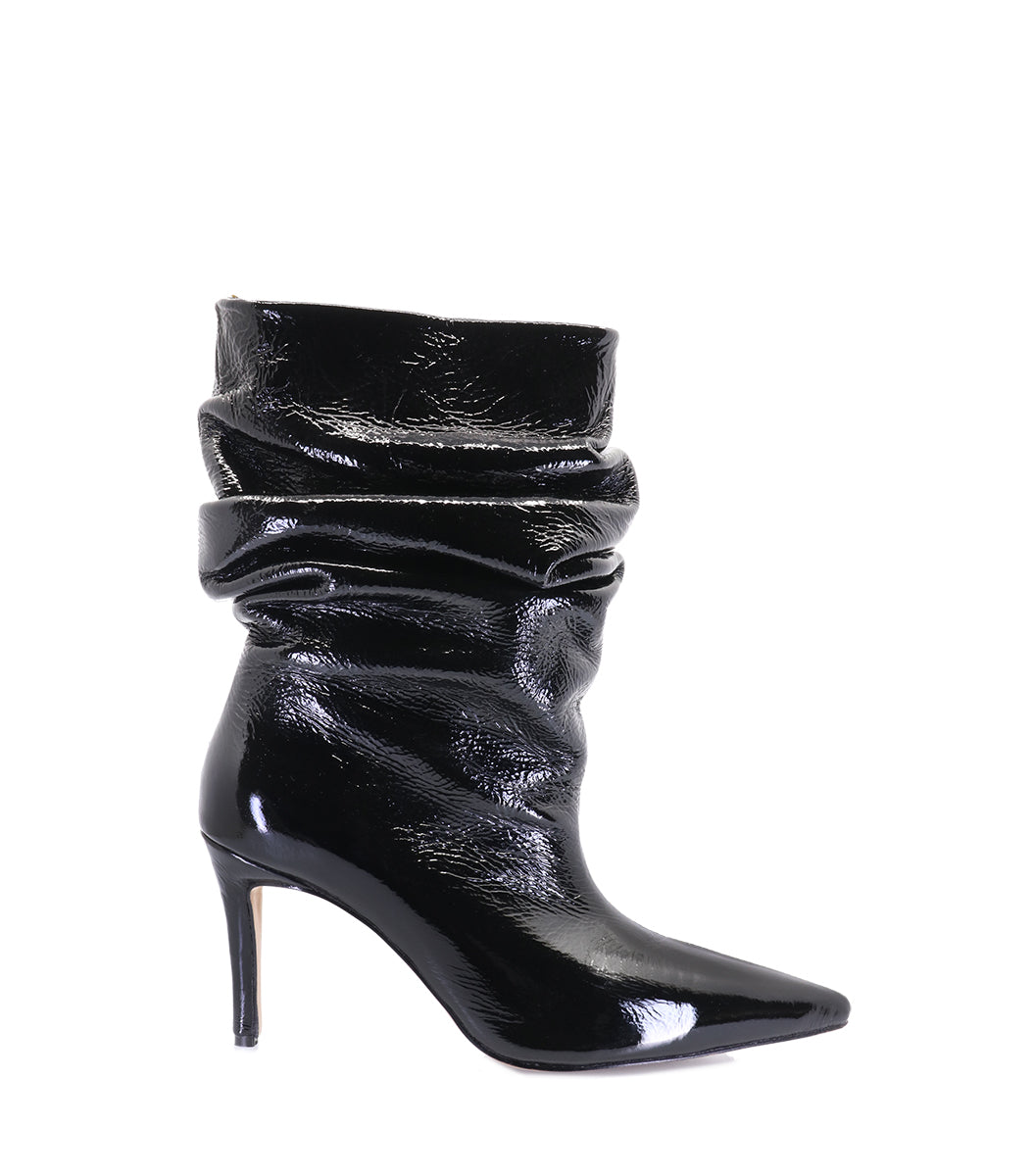 Stylish Black Patent High Heels Fares