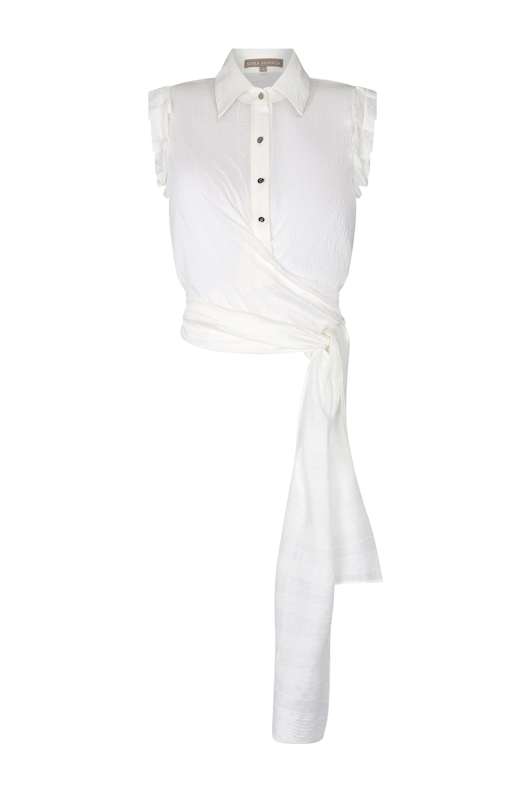 Harlow Wrap Blouse | Off White