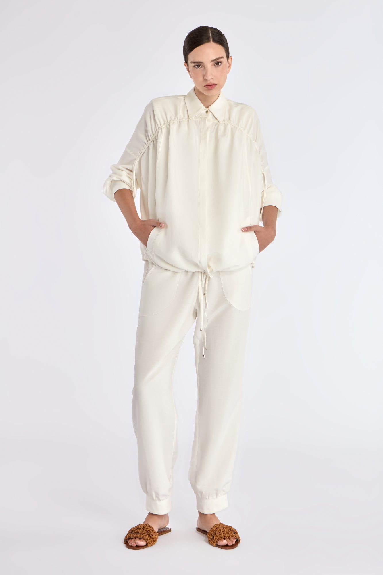 Ailani Linen Blend Jacket | Off White