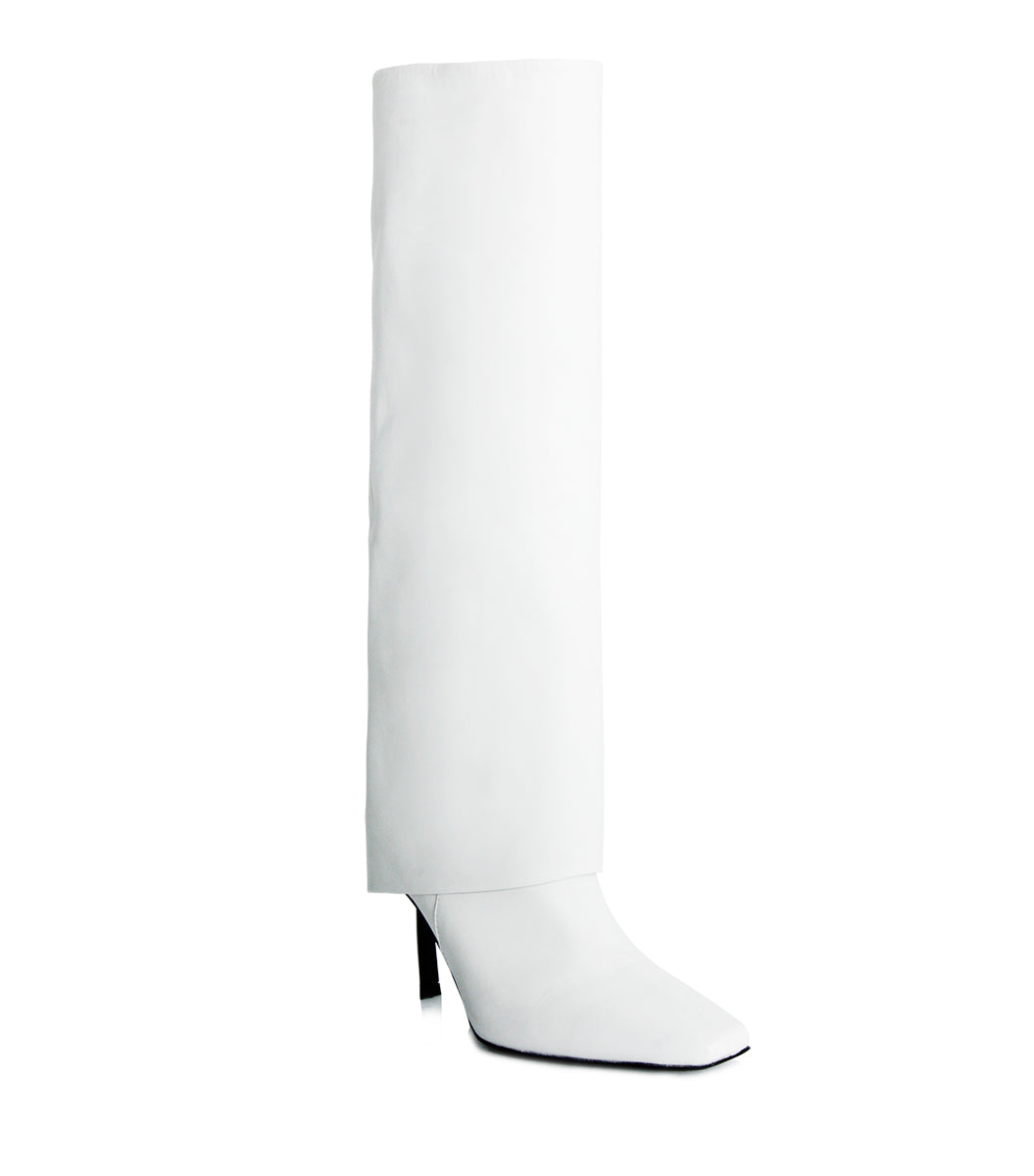 Chic Vegan White High Boots Seint