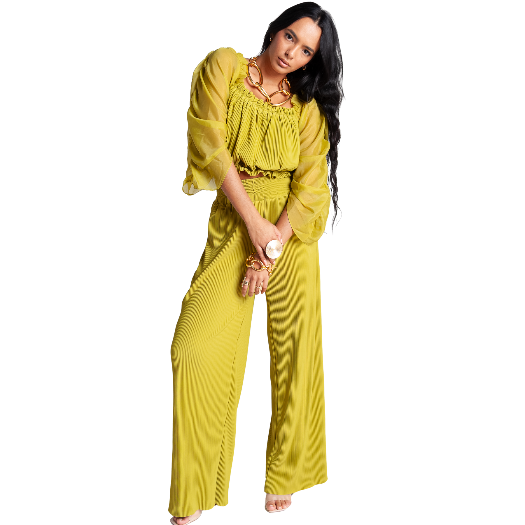 Off Shoulder Pleated Top