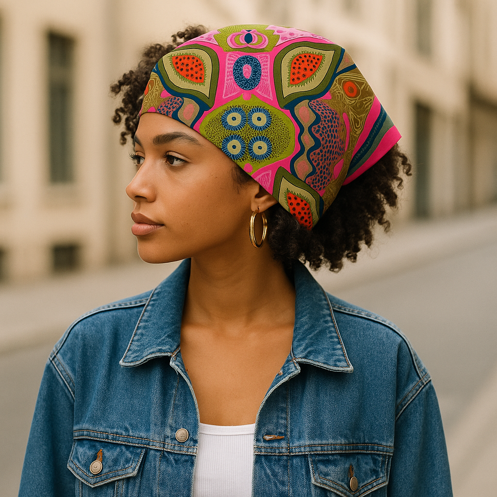 Matriarch Pattern Print Scarf | Pink