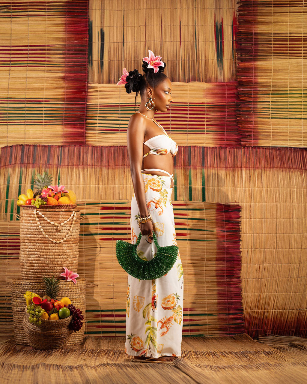 LOBSTA & PALAVA  IN TROPICAL PRINT