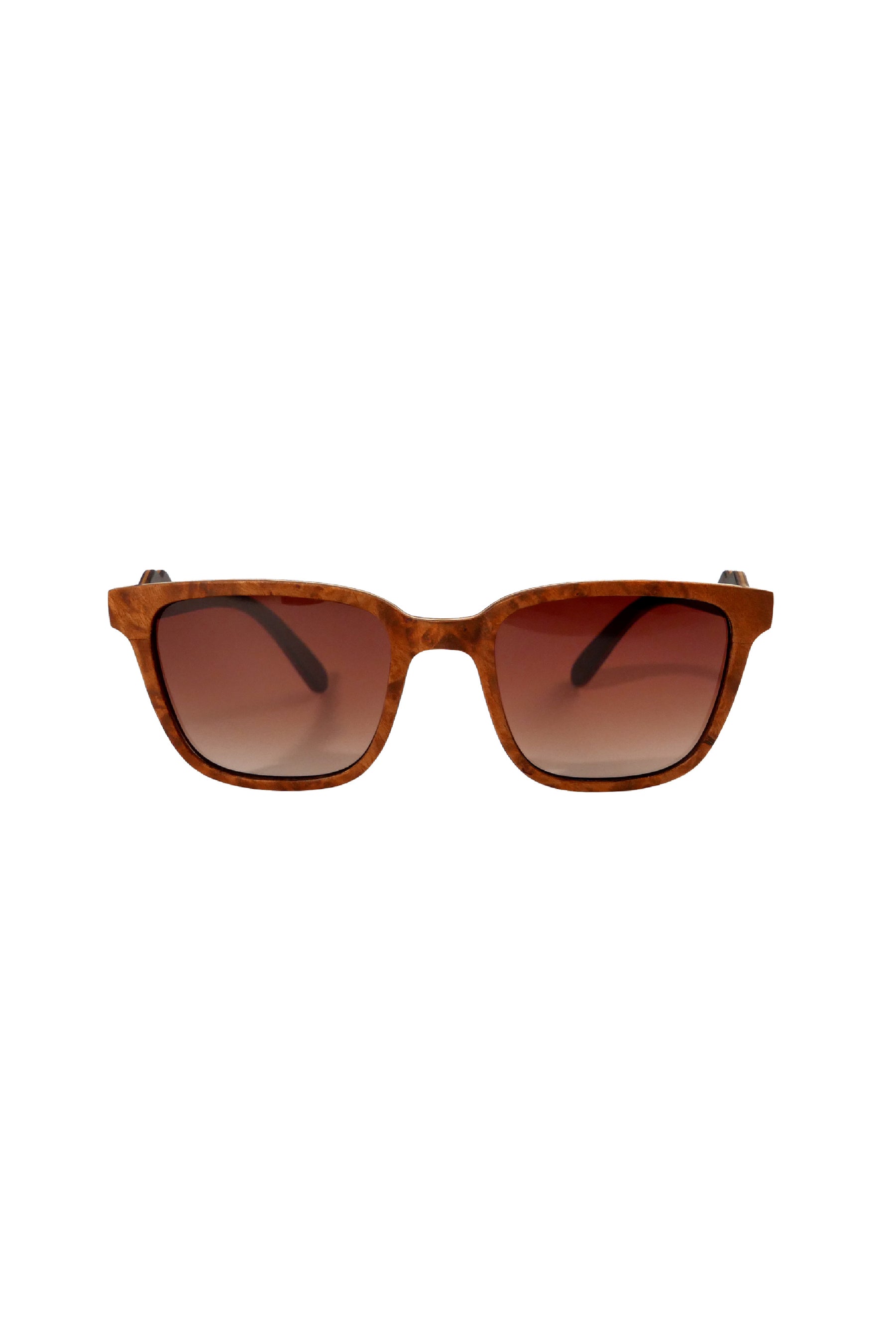 Rectangle Canelo Wood Sunglasses - INTI