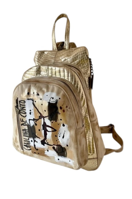 Lucy 100% Original Handpainted Leather Backpack