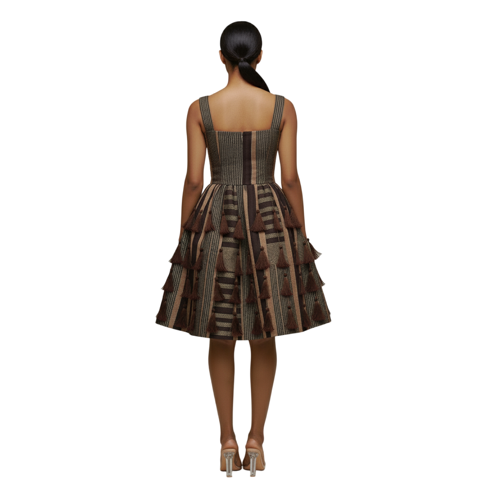 Analise Luxe Aso Oke Tassel Dress