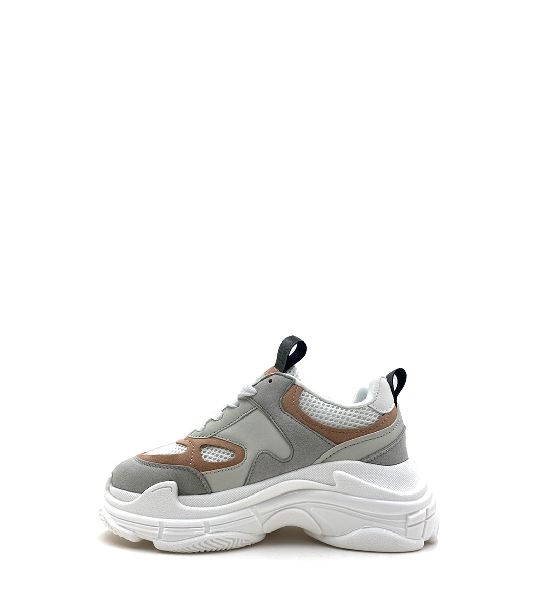 Eco-Friendly White Mesh Sneakers with Sporty Sole Relac