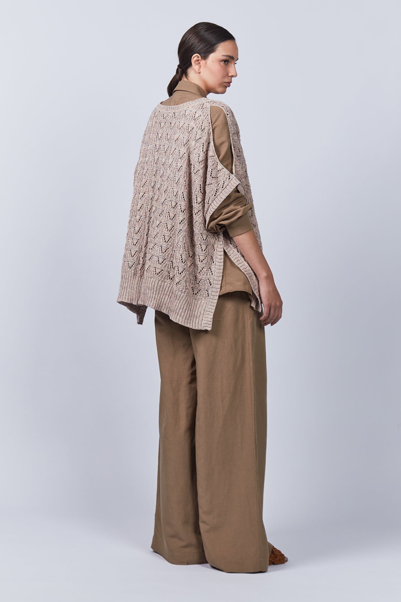 Baylee Poncho | Rose Melange