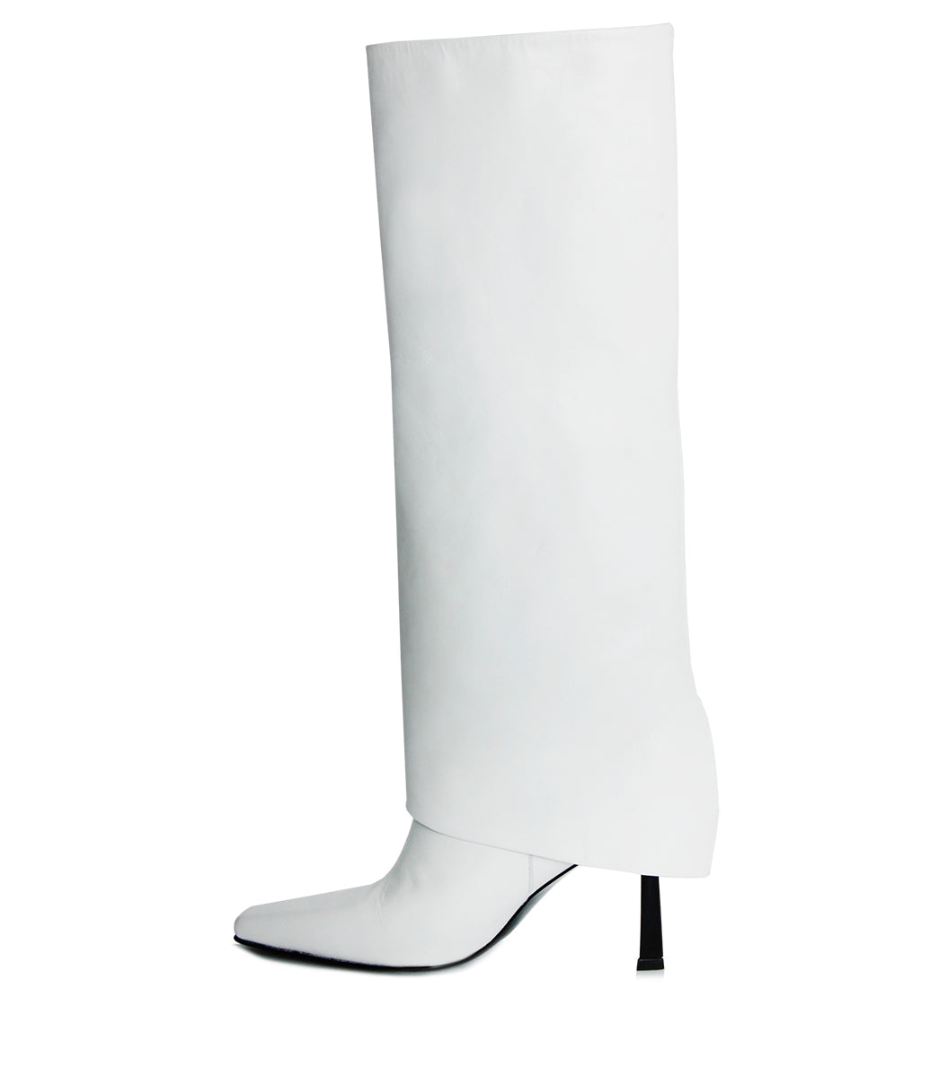 Chic Vegan White High Boots Seint