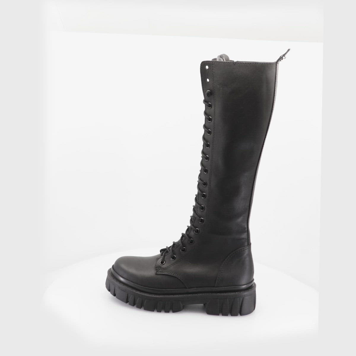Bold Black Combat Boots for Everyday Adventure