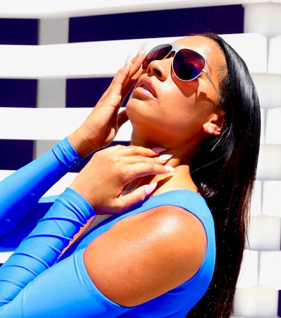 Pearl Polarized Aviator Sunglasses