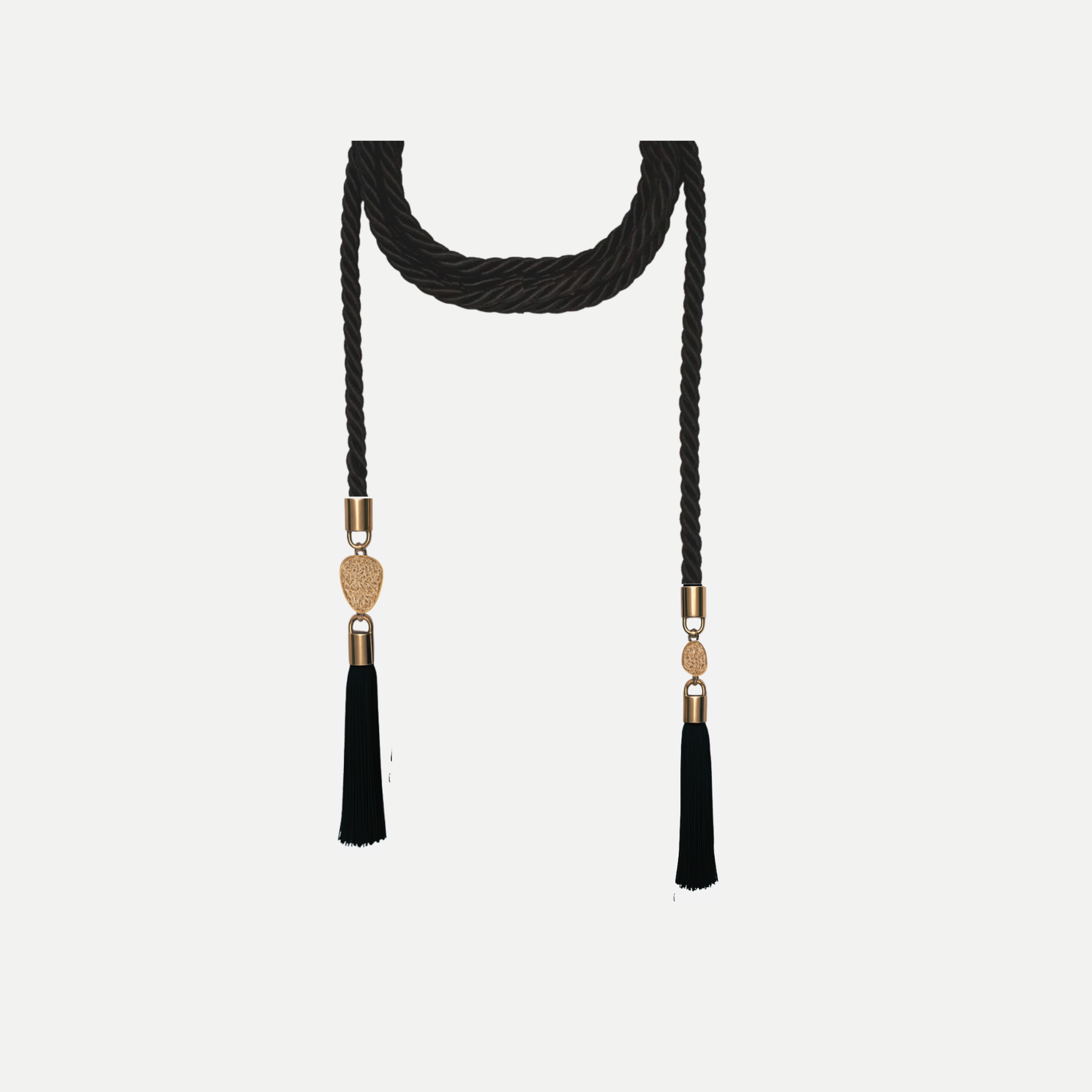Silk Tassel  Belt with Charms
