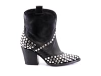 Studded Leather Ankle Booties Stelle