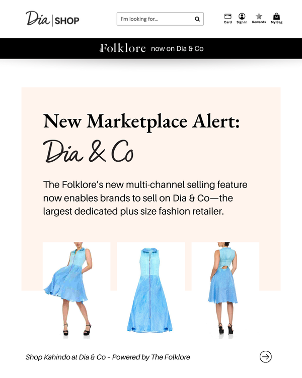 Sell Plus Size Fashion on Dia & Co with The Folklore's Multi-Channel Selling Tool