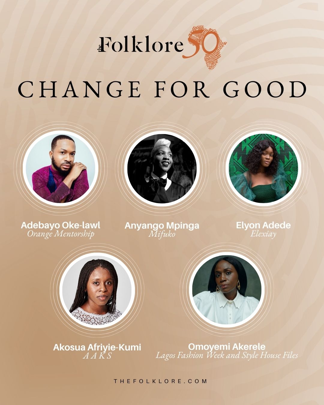 The Folklore 50 Africa: Change for Good. Five Creatives Shaping a More Equitable African Fashion Future