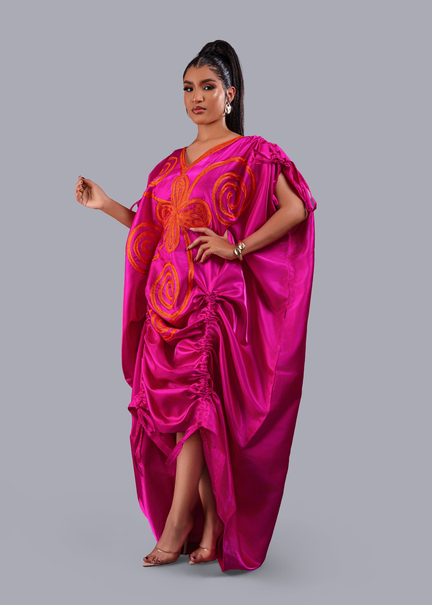 Picanto Pink Agbada Luxury kaftan Boubou dress