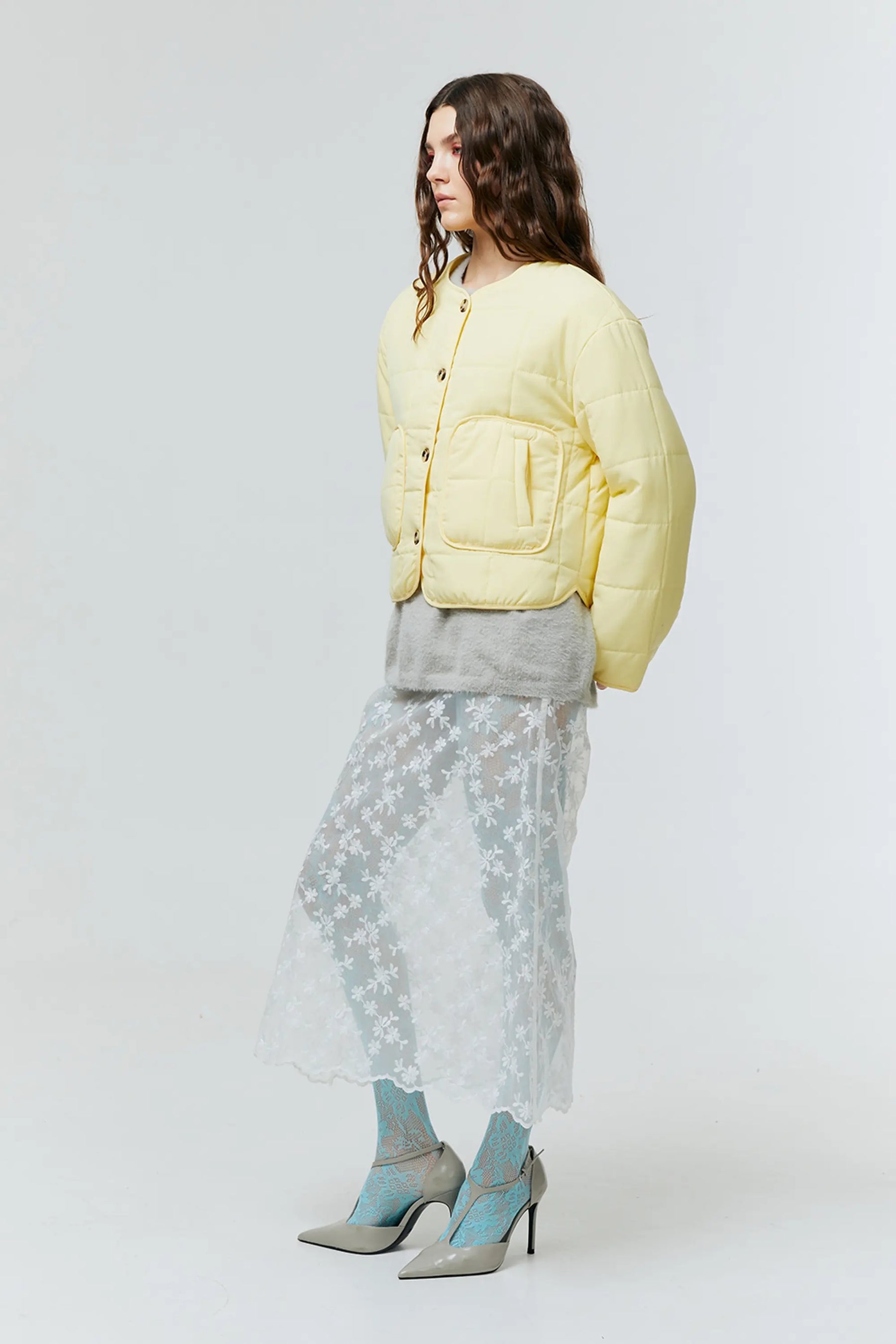 CELESTINE SEE THRU LACE SKIRT