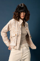 Gabriela Embroidered Linen Jacket – Natural