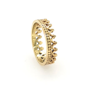 9ct Yellow Gold Crown Stack Ring