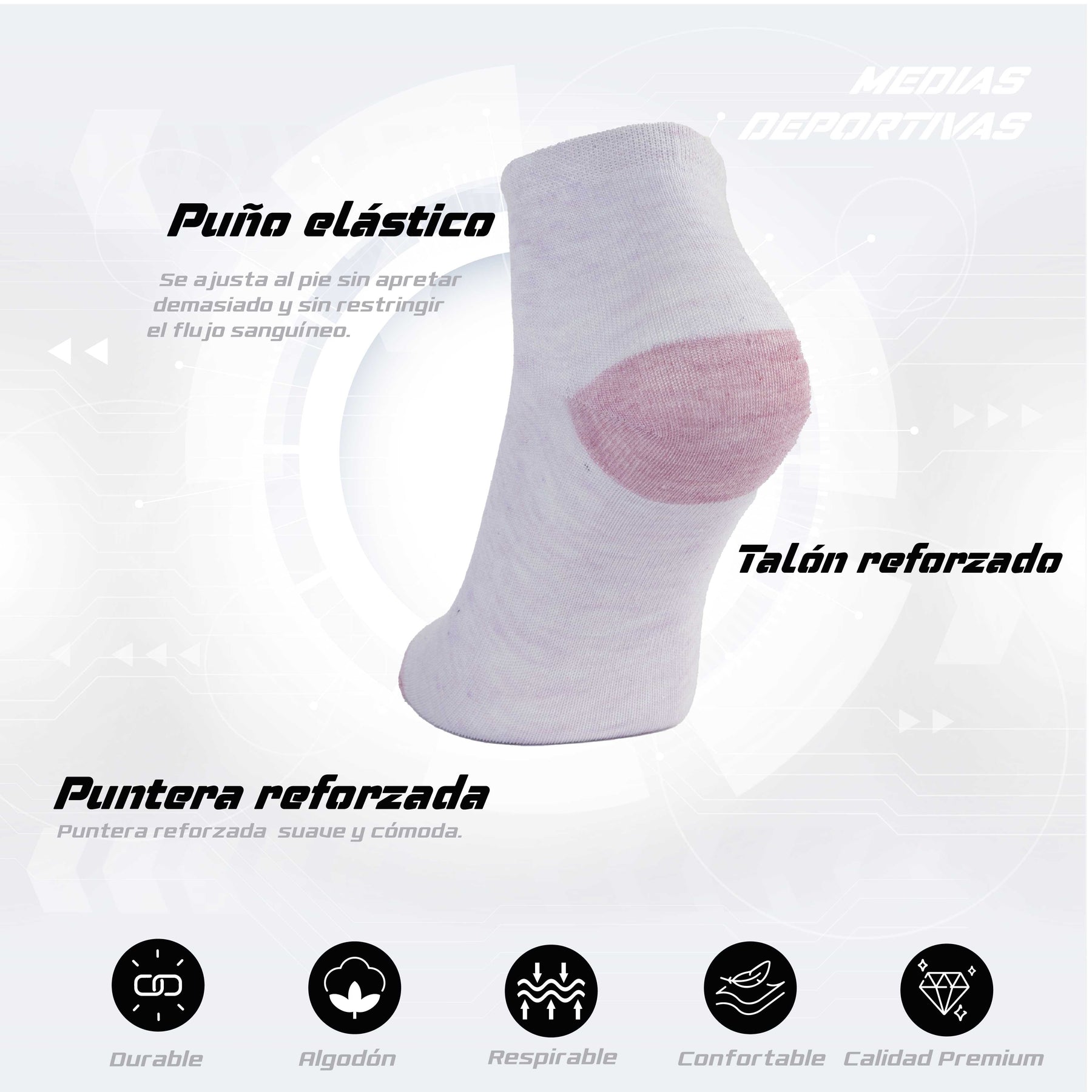 PACK DE 3 MEDIA ZAPATILLA