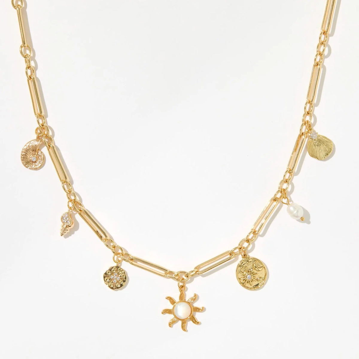 Beach Multi Charm Necklace