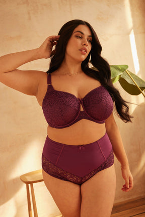 Panache Estel High Waist Brief Damson