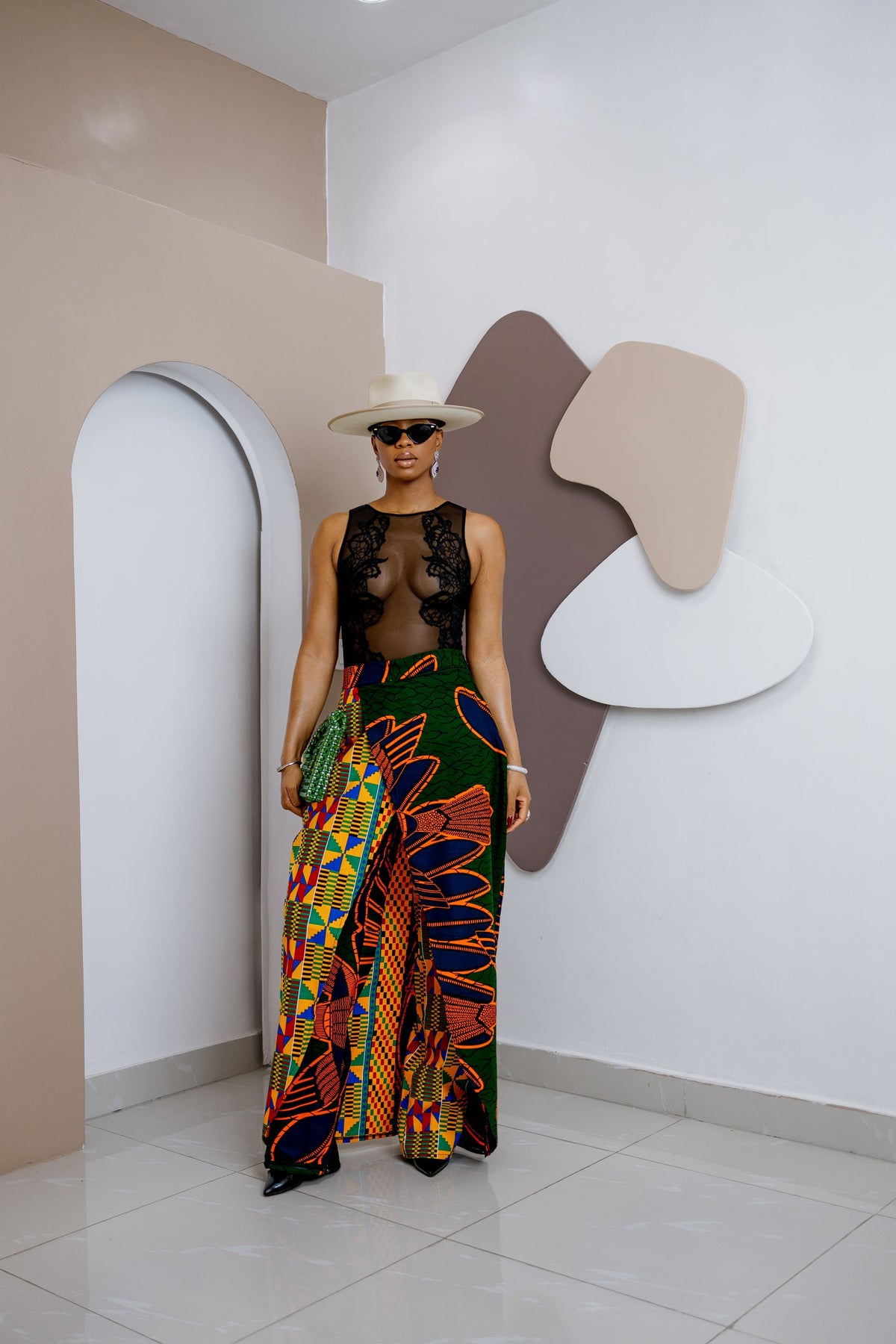 Ogbommili Patchwork Pants Skirt