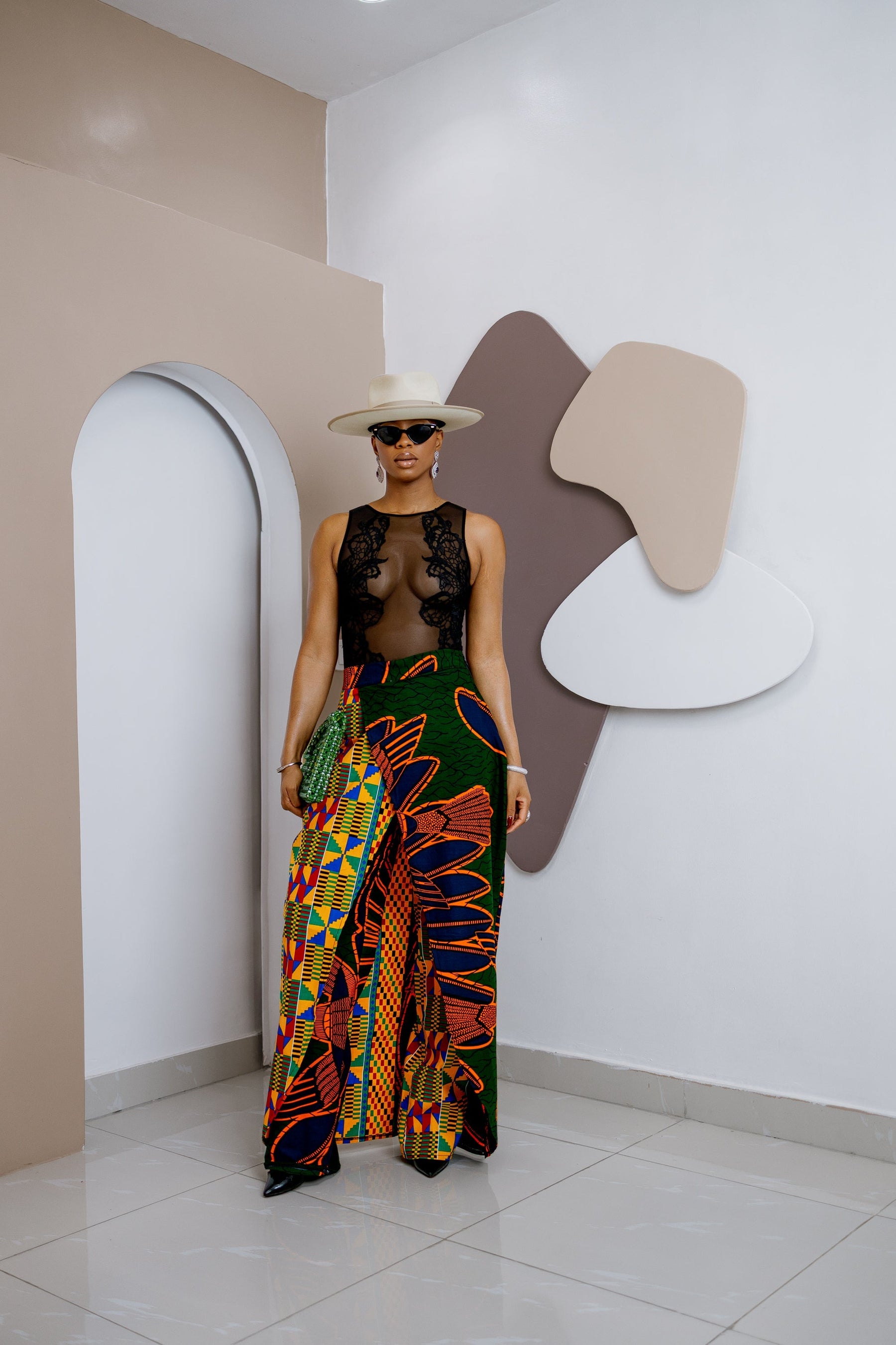 Ogbommili Patchwork Pants Skirt