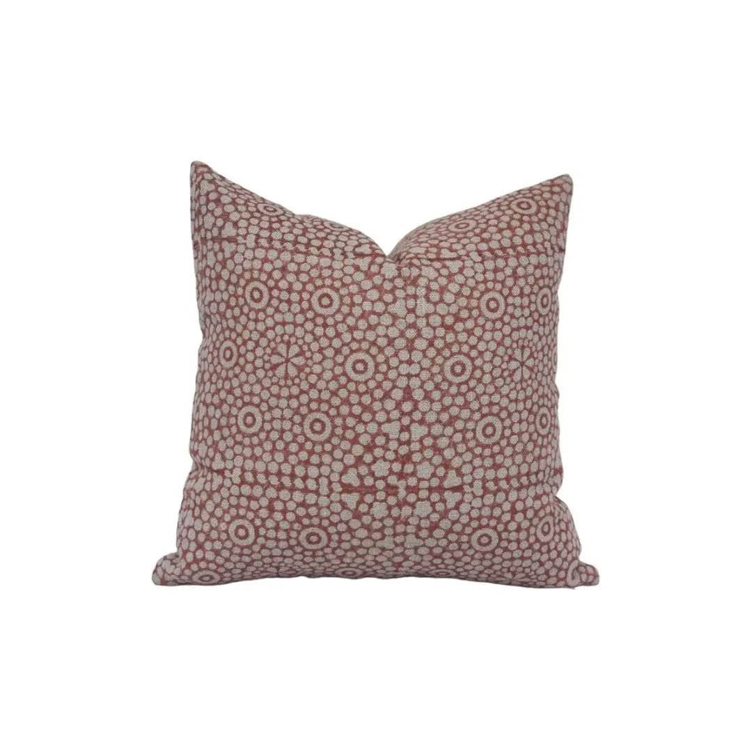 Handmade Floral Design Thick Linen Cushion Cover - Chunri Buti
