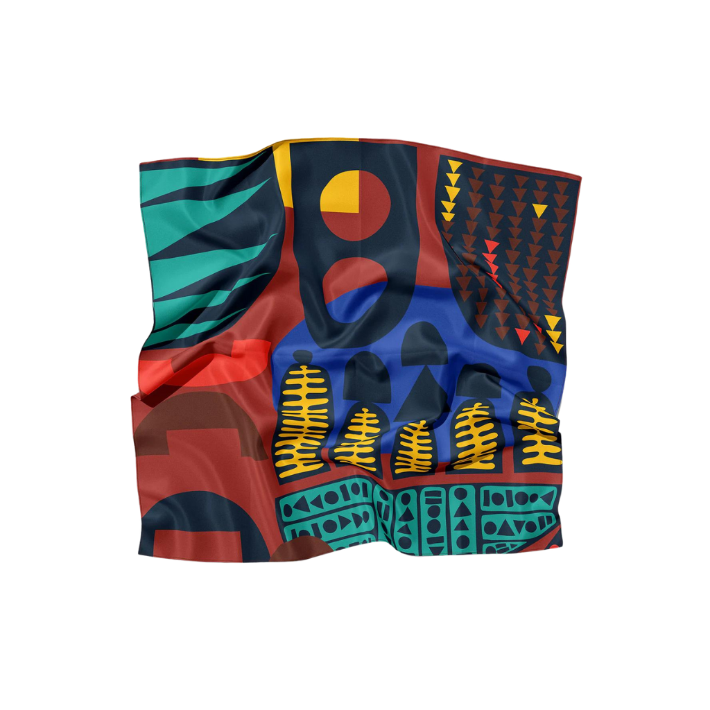 Mopane Print Scarf | Blue