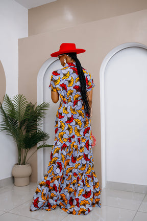 Nwokediuko Kaftan Maxi Dress – Handmade African Ankara Elegance