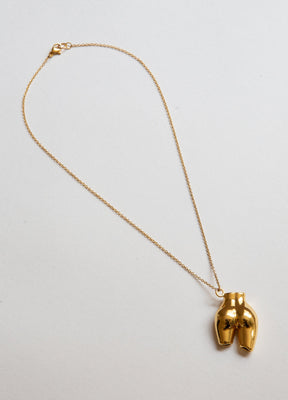 Figure Charm Gold Necklace