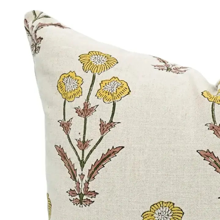 Unique Handcrafted Home Decor Block Printed Pure Linen Pillow Cover- Amitabh