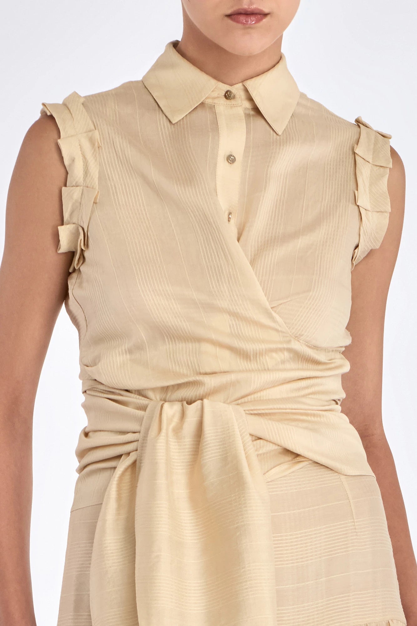 Harlow Wrap Blouse | Vanilla