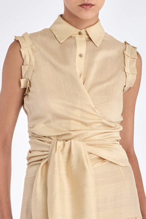 Harlow Wrap Blouse | Vanilla