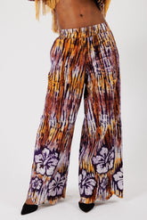 FRIDA, wide-leg batik trousers