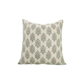 Hand Crafted Block Print Linen Blend Cushion Cover -Samrat