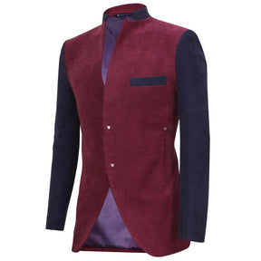 Corduroy blazer with contrasting color