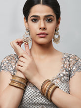 Indian Antique Gold Stone Bangle Set