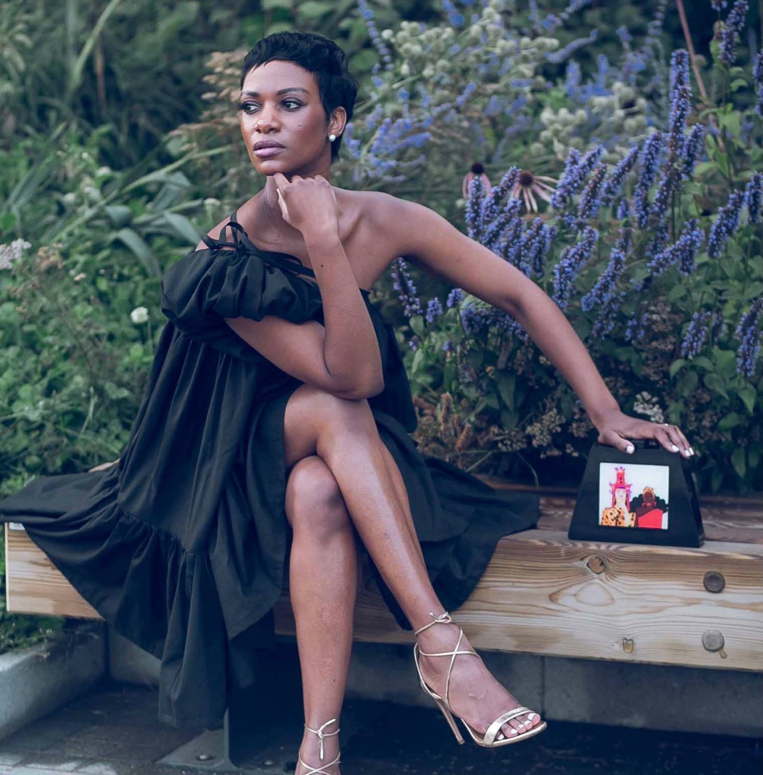 Kiki & Aiko - Acrylic Triangular Box Clutch