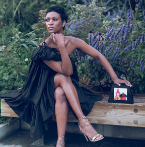 Kiki & Aiko - Acrylic Triangular Box Clutch