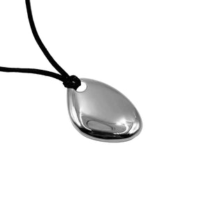 Bold Sculptural Silver Cord Necklace